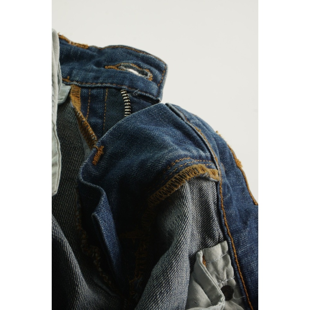 True Religion Rocco Relaxed Skinny Distressed Denim Men's 29 x 34 Blue Jeans - Picture 13 of 15